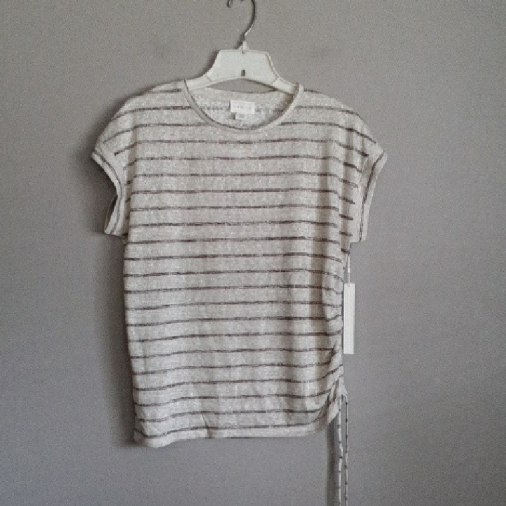 Caslon Striped Gray/Brown Women's Top